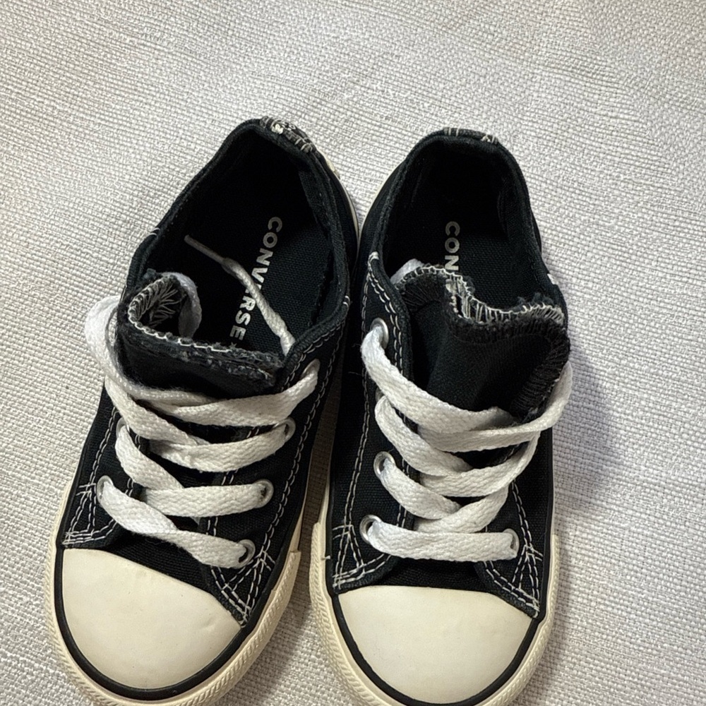 Converse Black and White Kids Sneakers - Picture 3 of 6